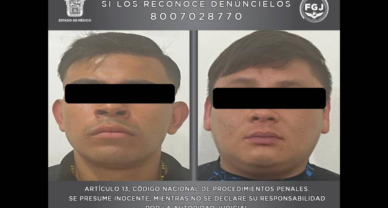 Detienen a dos sujetos acusados de homicidio, en Santiago Tianguistenco