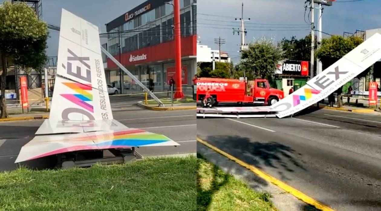 Cae espectacular sobre la carretera Zinacantepec-Toluca