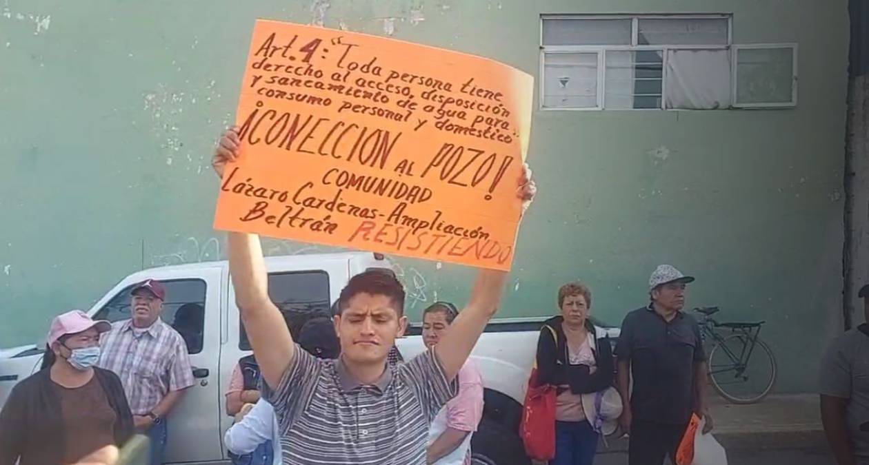 Bloqueo de manifestantes en la México-Texcoco, piden ser conectados a pozo de agua