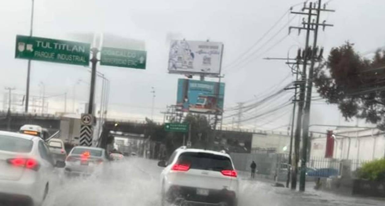 Tultitlán: Intensa lluvia vuelve a inundar Av. López Portillo