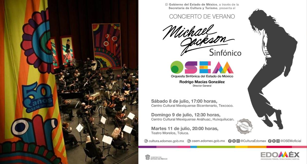 Concierto de verano “Michael Jackson Sinfónico”, la OSEM invita