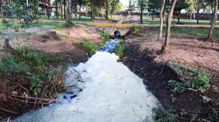 Cuautitlán Izcalli: Denuncian aguas espumosas, contaminadas y sucias en el “Lago Espejo de los Lirios”