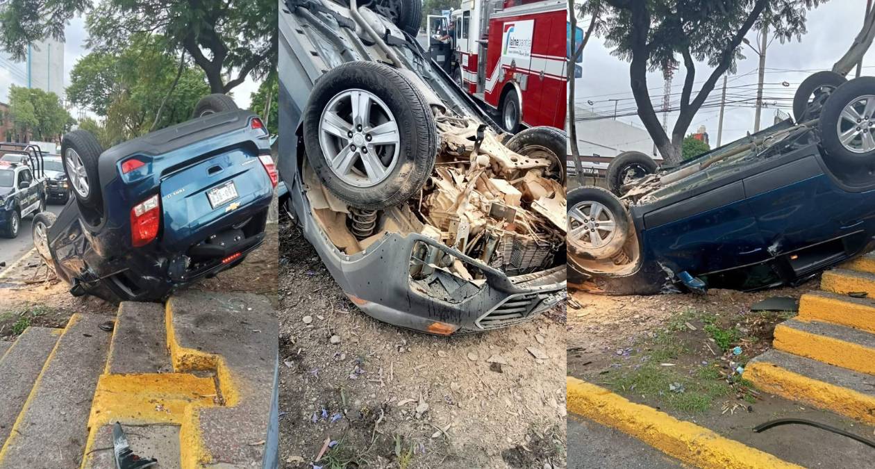 Tlalnepantla: Automovilista pierde el control por exceso de velocidad