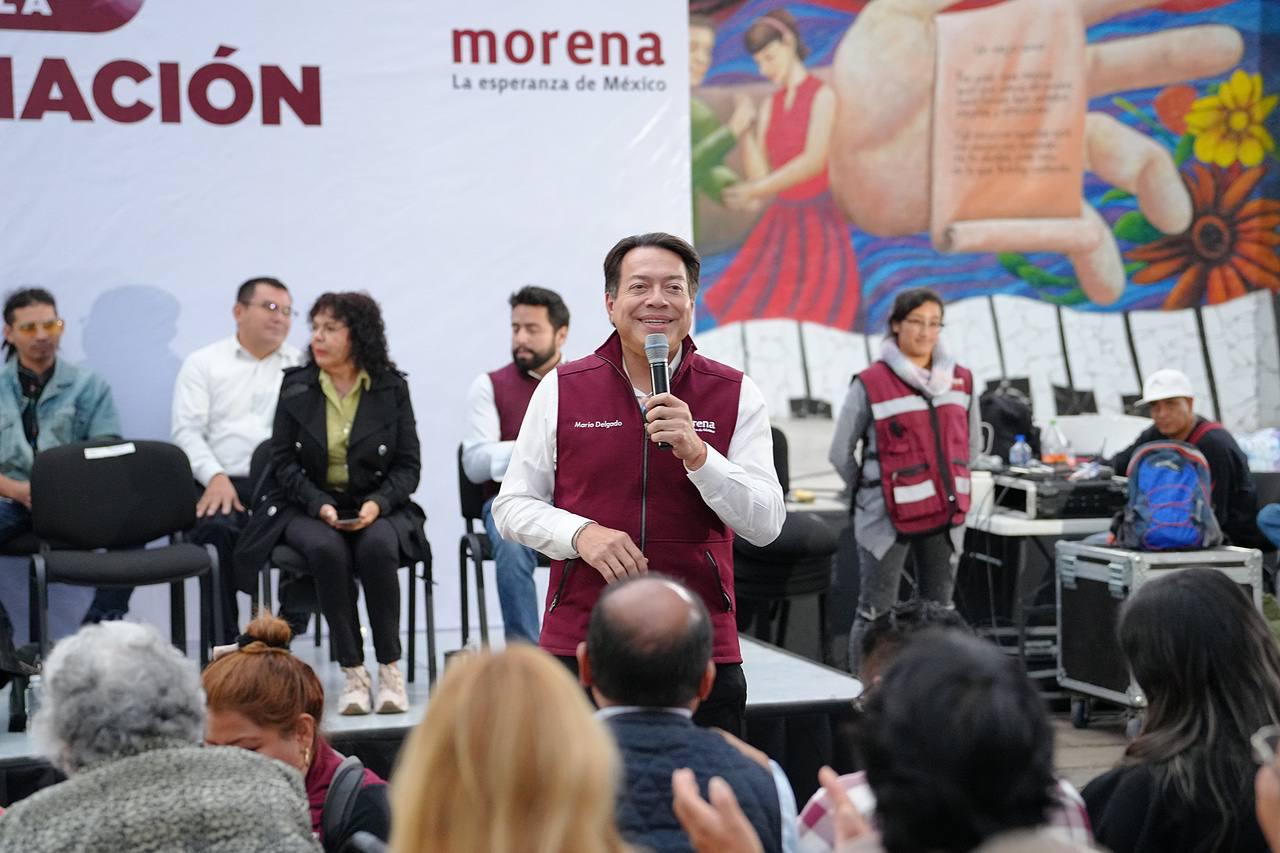 Foto de Mario Delgado, quien destacó el avance que se ha tenido con la clase media durante la gestión de AMLO.