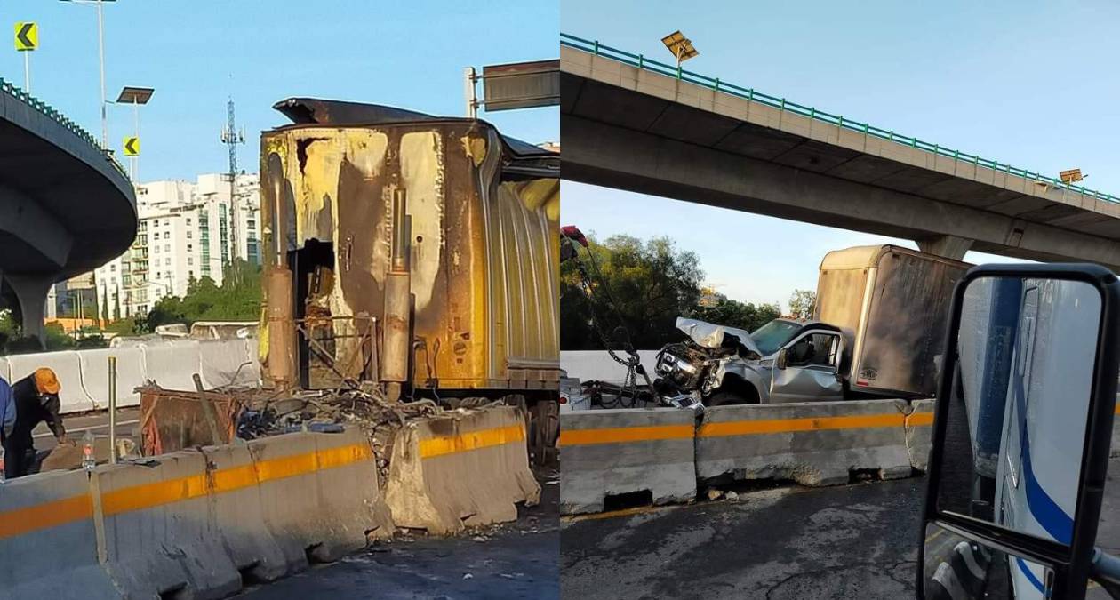 Autopista Chamapa-Lechería, continua cerrada luego de incendio