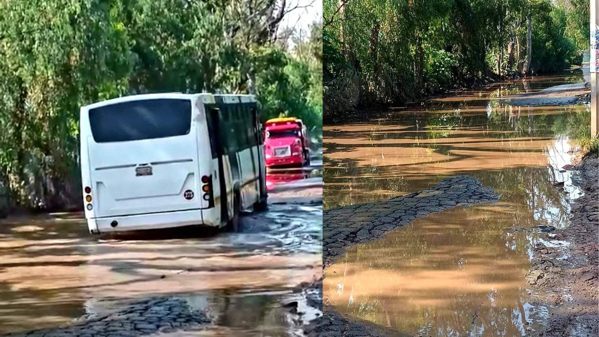 Habitantes de San Francisco Tepojaco en Cuautitlán Izcalli, entre cráteres, piden se arregle