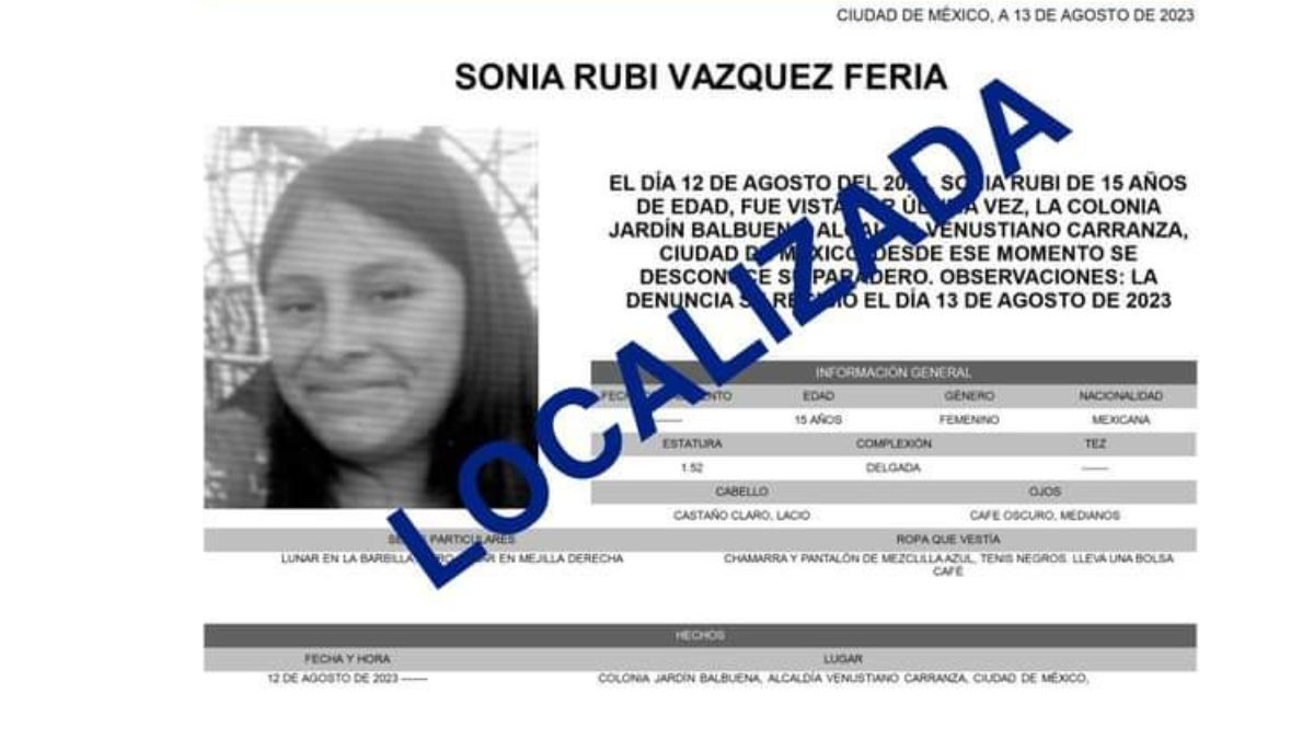 Chimalhuacán: localizan con vida a Sonia, joven desaparecida en el metro de la CDMX