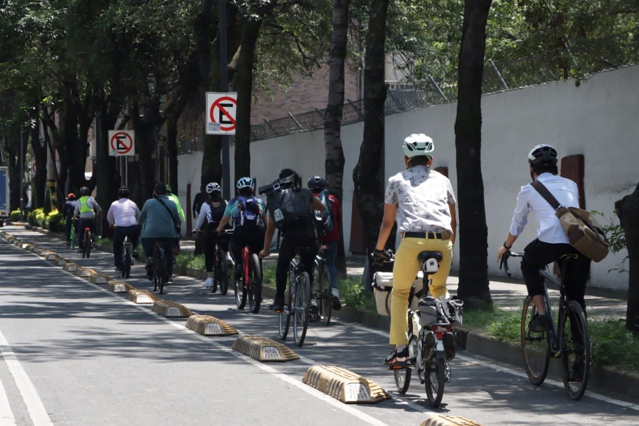 Foto de la Ciclovía Metropolitana que conecta Naucalpan con Azcapotzalco.