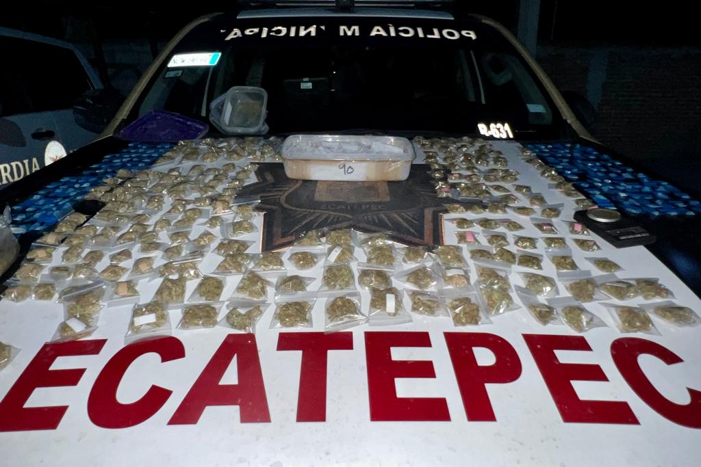 Ecatepec incrementa 26.47% decomiso de drogas y detención de narcomenudistas