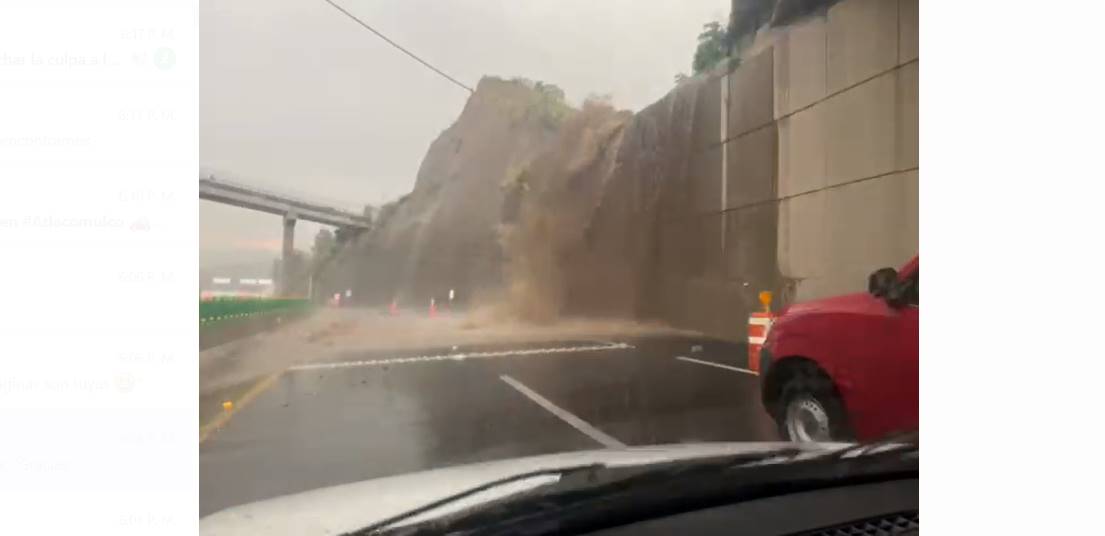 Lluvia deja afectaciones en carretera Toluca- Naucalpan