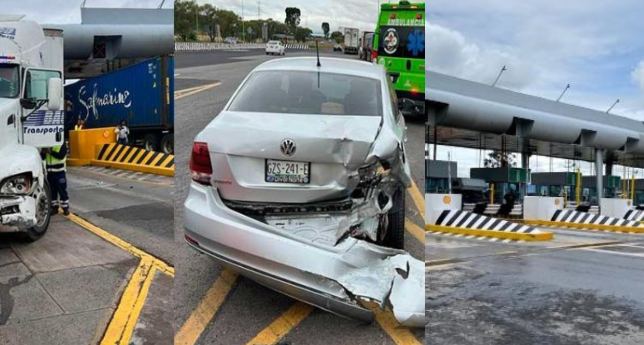 Toluca-Atlacomulco: Un tráiler embiste a automóvil particular