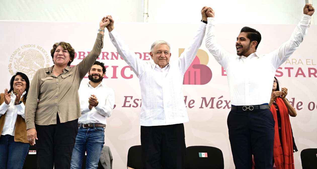 Nezahualcóyotl: Salario mínimo para docentes será de 16 mil pesos, anuncia AMLO y Delfina Gómez