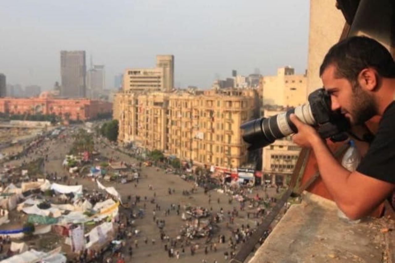 Foto de Issam Abdallah, periodista muerto por un bombardeo de Israel en Líbano.