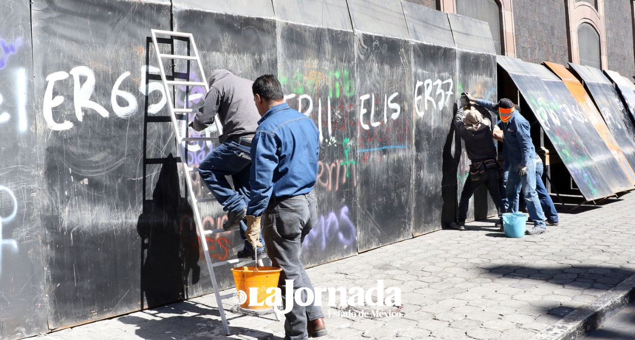 Toluca: Blindan Legislatura mexiquense por marchas del 25M