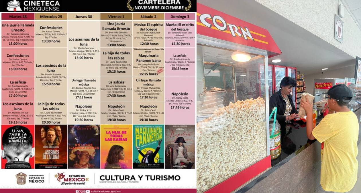 Cineteca Mexiquense, te presenta su cartelera semanal