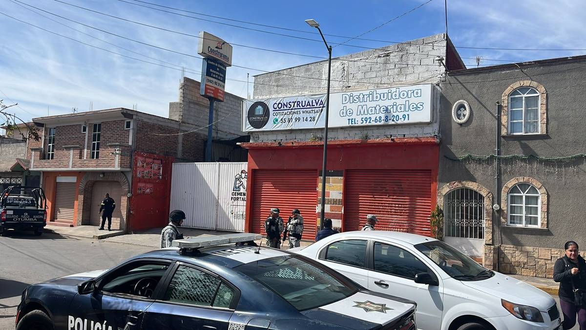 Otumba: Balacera deja un muerto y tres heridos dentro de una tienda de materiales