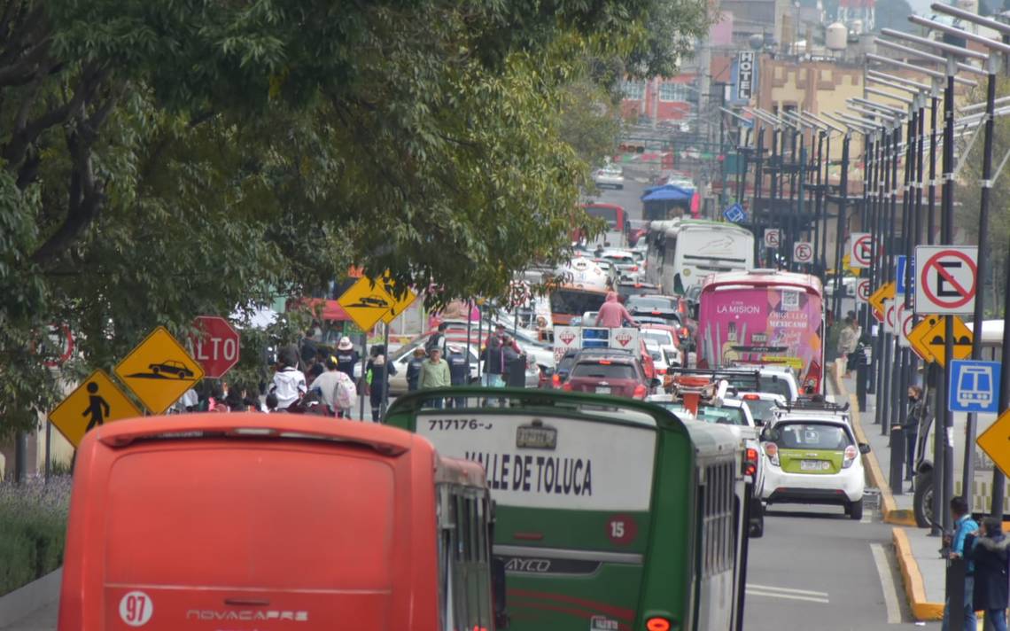 Toluca: tráfico disminuye por periodo vacacional