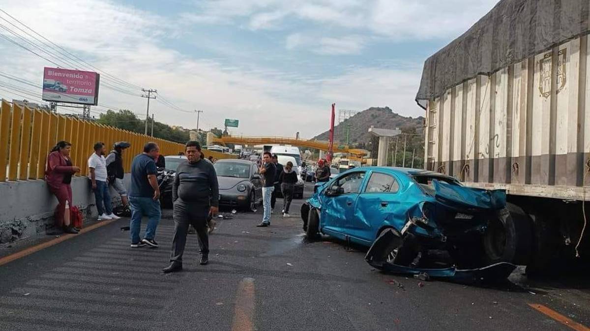 México-Puebla: Se registra choque múltiple en la autopista