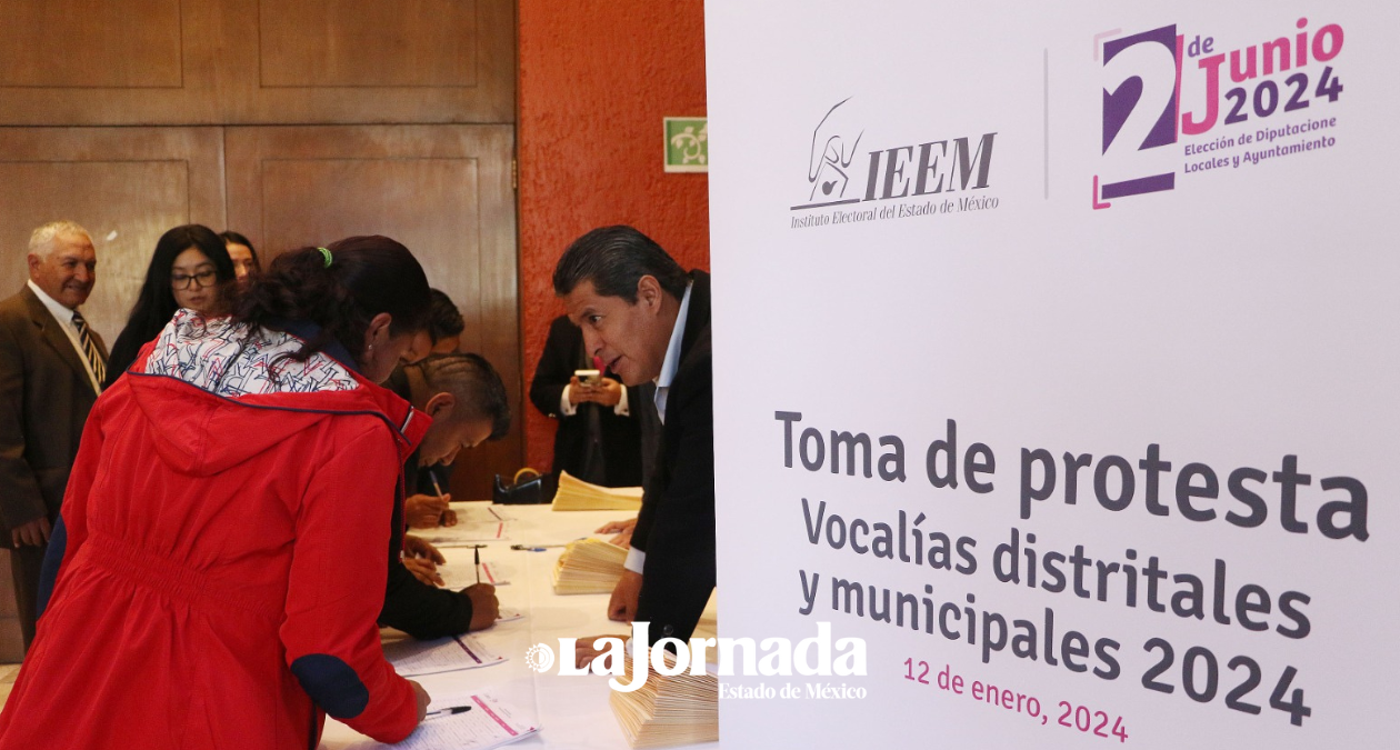 Vocalías distritales y municipales toman protesta ante IEEM y el INE