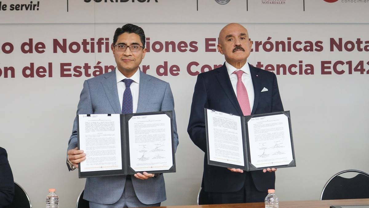 Edomex: Firman convenio para implementar Notificaciones Electrónicas Notariales