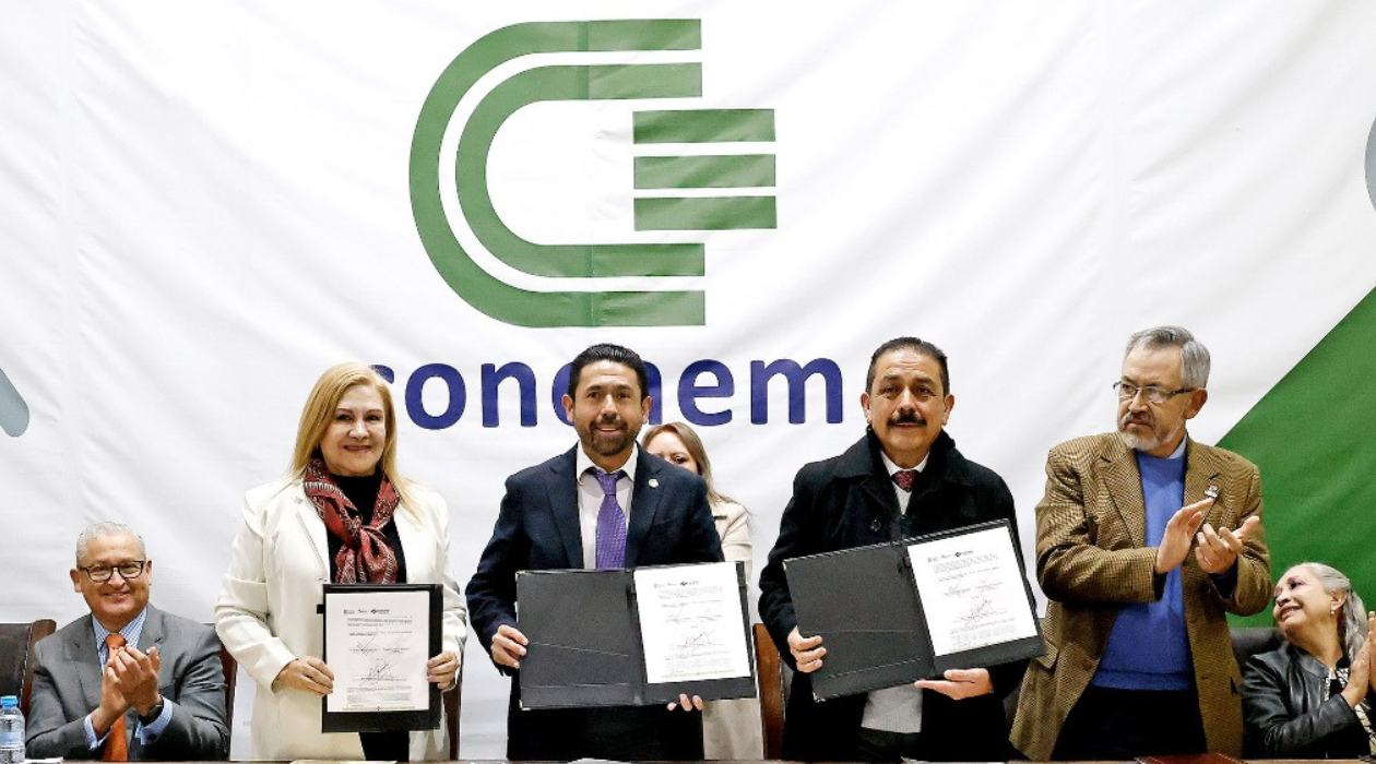 GEM, Conalep y Concaem firman convenio en beneficio de 52 mil estudiantes