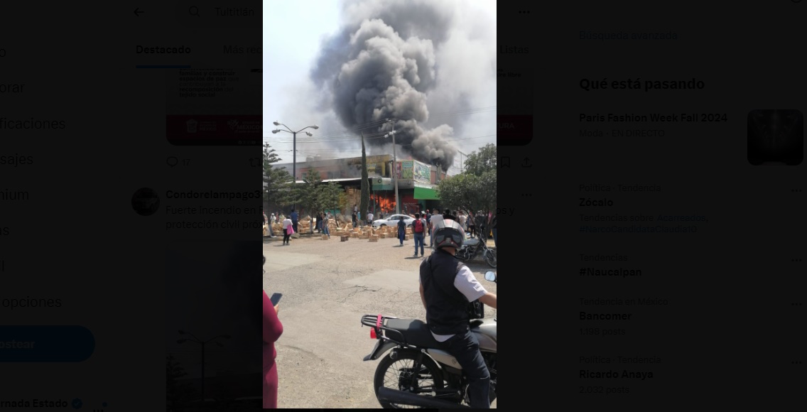 Última hora: Arde Central de Abasto en Tultitlán