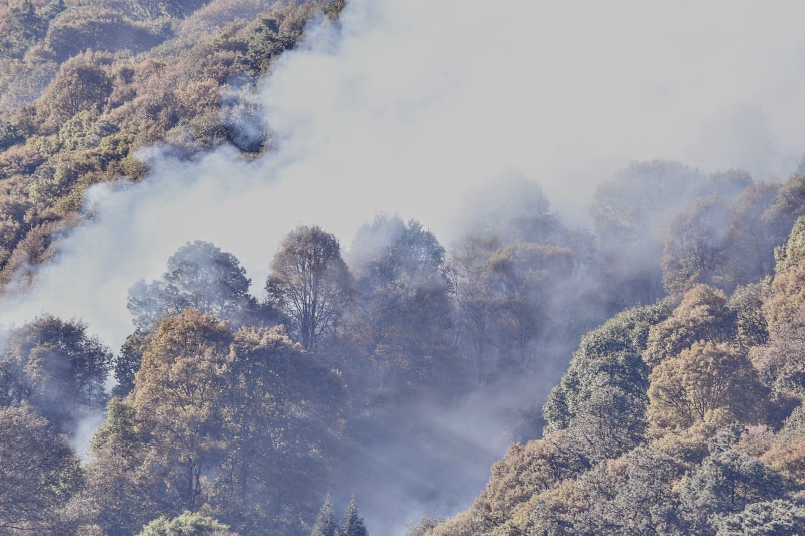 Humo de incendios afecta salud en Atizapán