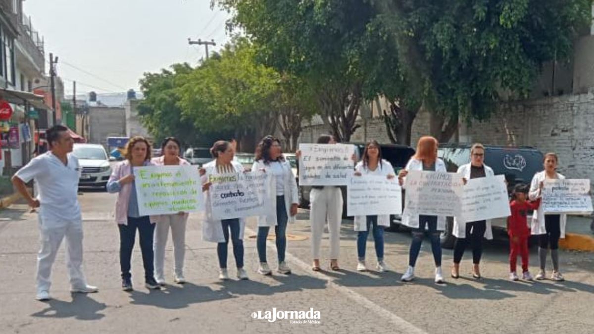 En protesta personal de los hospitales de Edomex