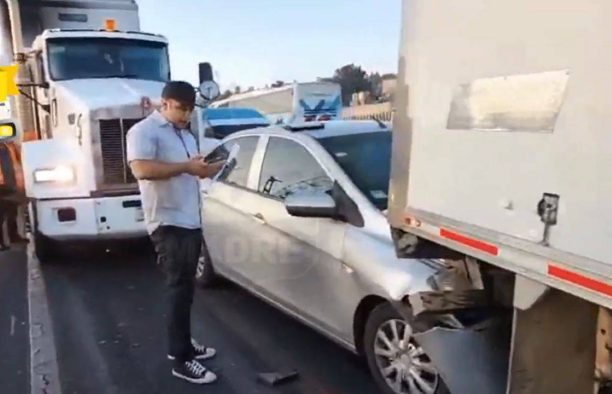 Video: Aparatosa carambola en la carretera México-Puebla