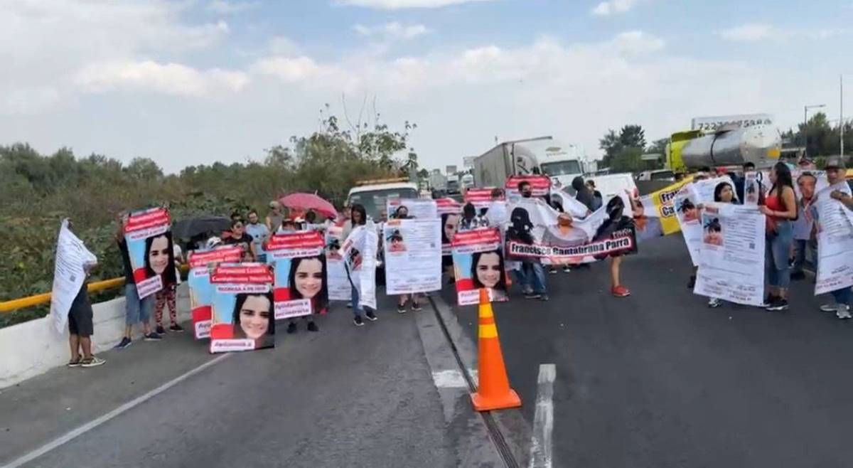 Bloquean el Circuito Exterior Mexiquense por niña reportada como desaparecida