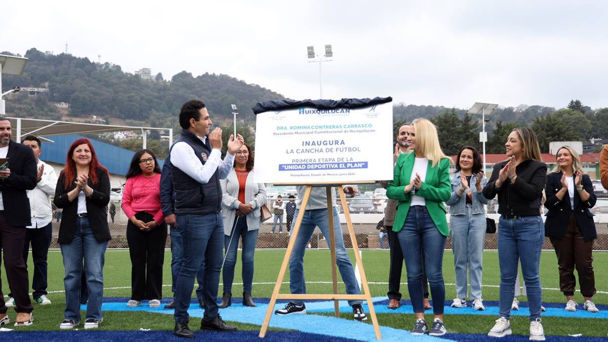 Huixquilucan inauguran primera etapa de la unidad deportiva “el plan”