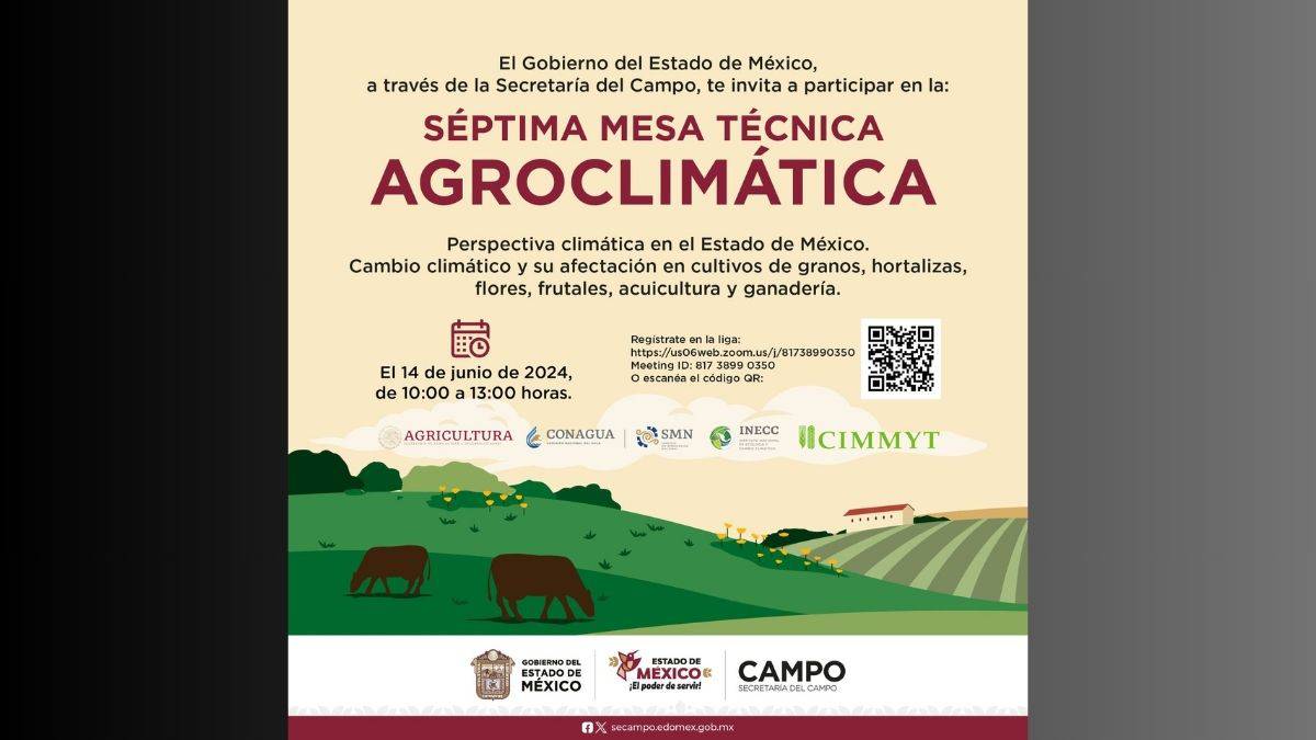 Secretaría del Campo convoca a la Séptima Mesa Técnica Agroclimática