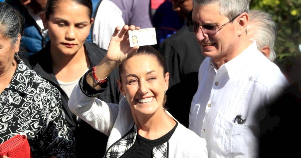 Claudia Sheinbaum vota en Tlalpan: “feliz, en espera de una jornada participativa”