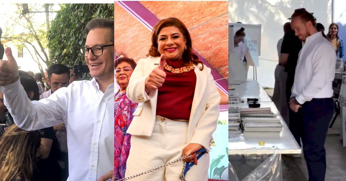 Votan los tres candidatos a la jefatura de la Ciudad de México