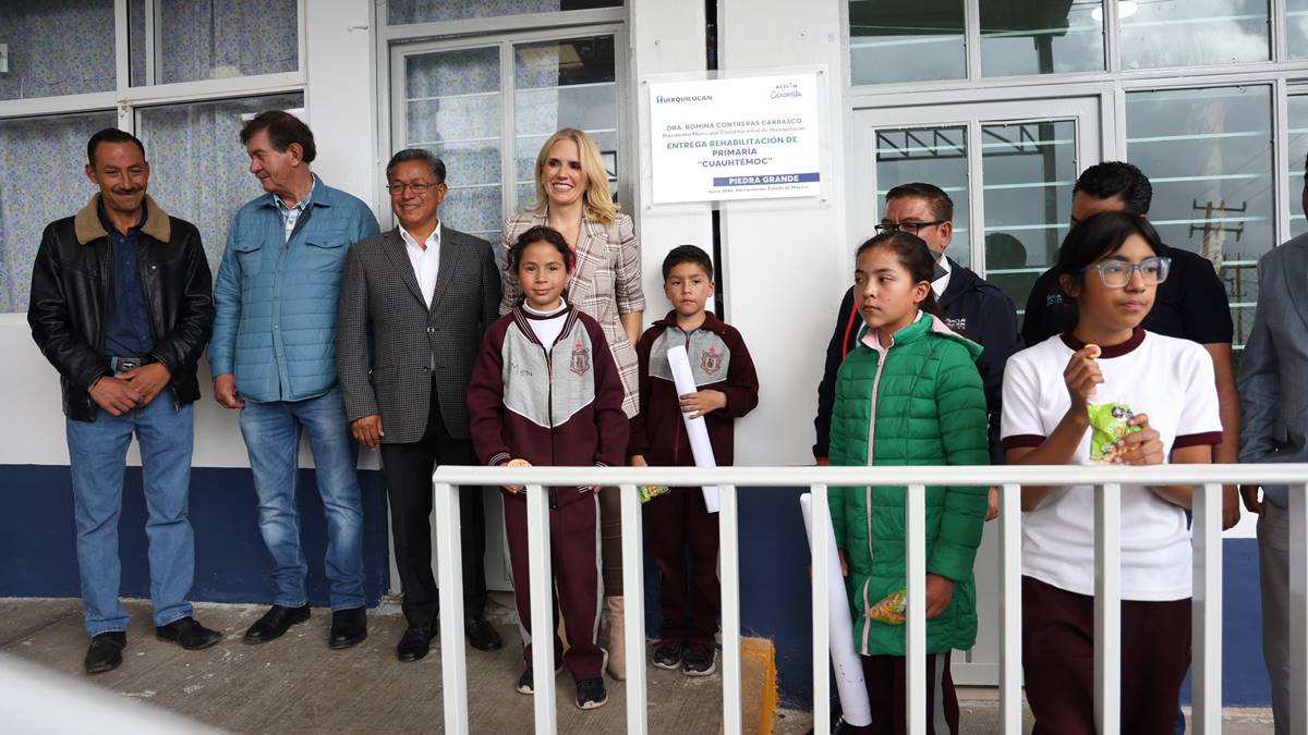 Huixquilucan avanza en la rehabilitación de escuelas, ahora en Piedra Grande