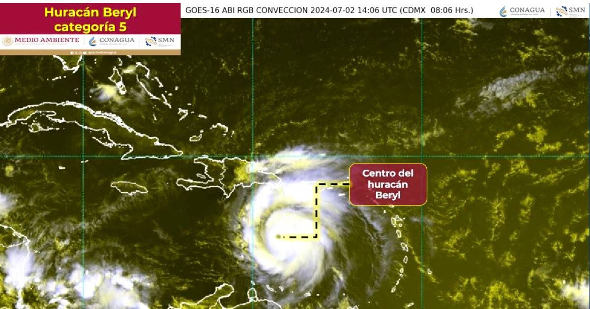 Alerta en México por ‘Beryl’, huracán categoría 5; estos son los estados más afectados por intensas lluvias