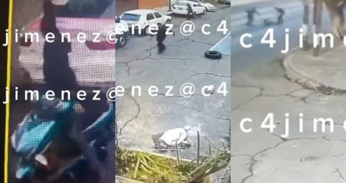 Captan en VIDEO tiroteo entre ladrón y policías en calles de Iztacalco