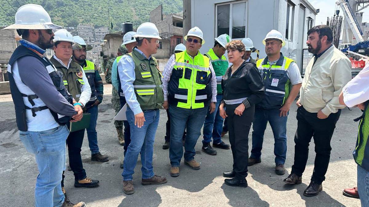 Delfina Gómez supervisa obras del Trolebús, conectará Santa Martha con Chalco