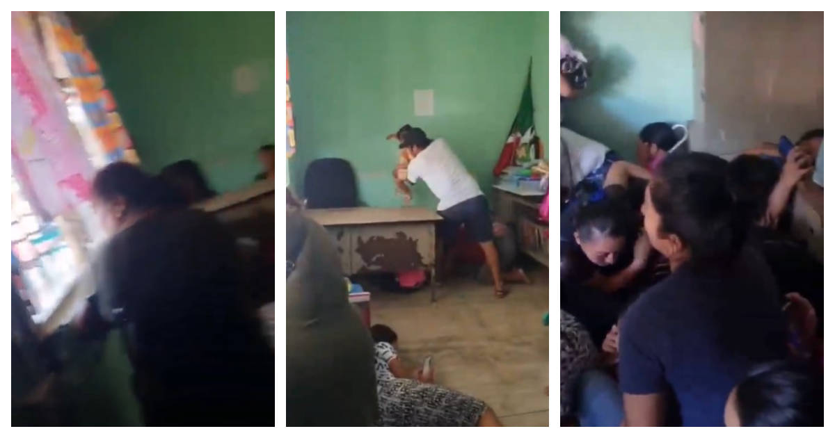 Revelan impactante VIDEO de niños y maestros en kínder que se resguardan de balacera en Chiapas