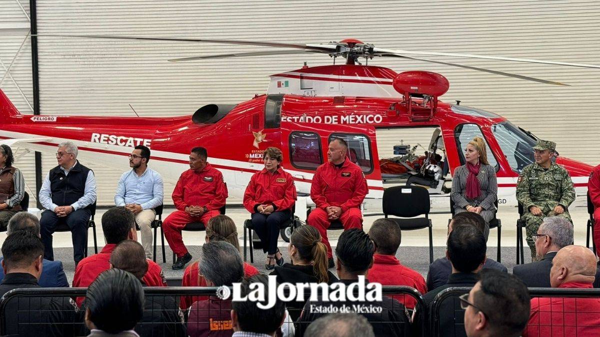 Delfina Gómez celebra 30 años de la Unidad de Rescate Aéreo “Relámpagos”