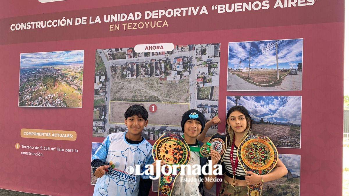 Sergio, Dana y Emiliano con gran esperanza por nueva Unidad Deportiva en Tezoyuca