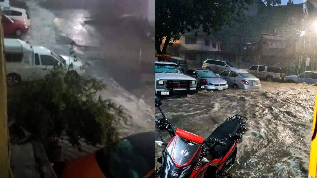 Naucalpan: Lluvia con granizo deja encharcamientos y congestionamientos