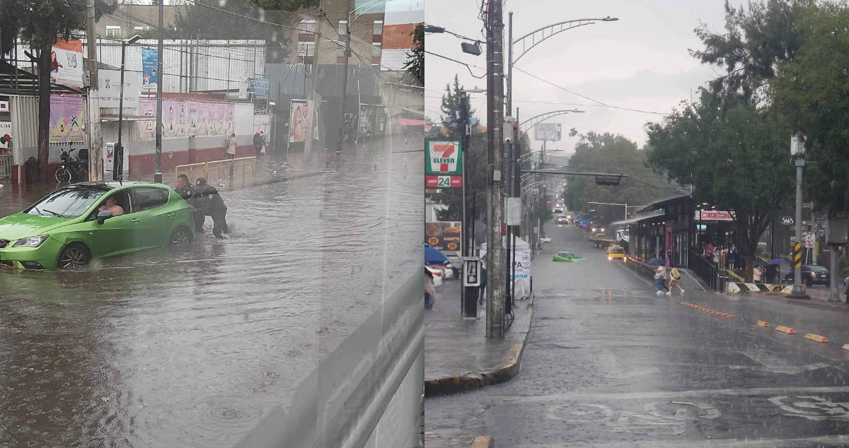 [VIDEO] Colapsa por inundaciones Tlalpan Sur en la CDMX por fuertes lluvias de este jueves