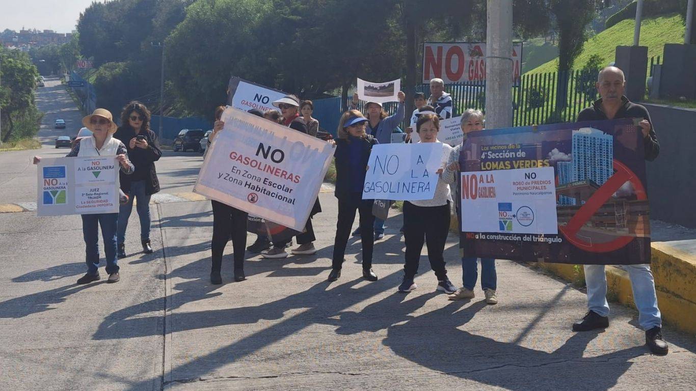 Naucalpan: Manifestantes no quieren la autorización de gasolinerías