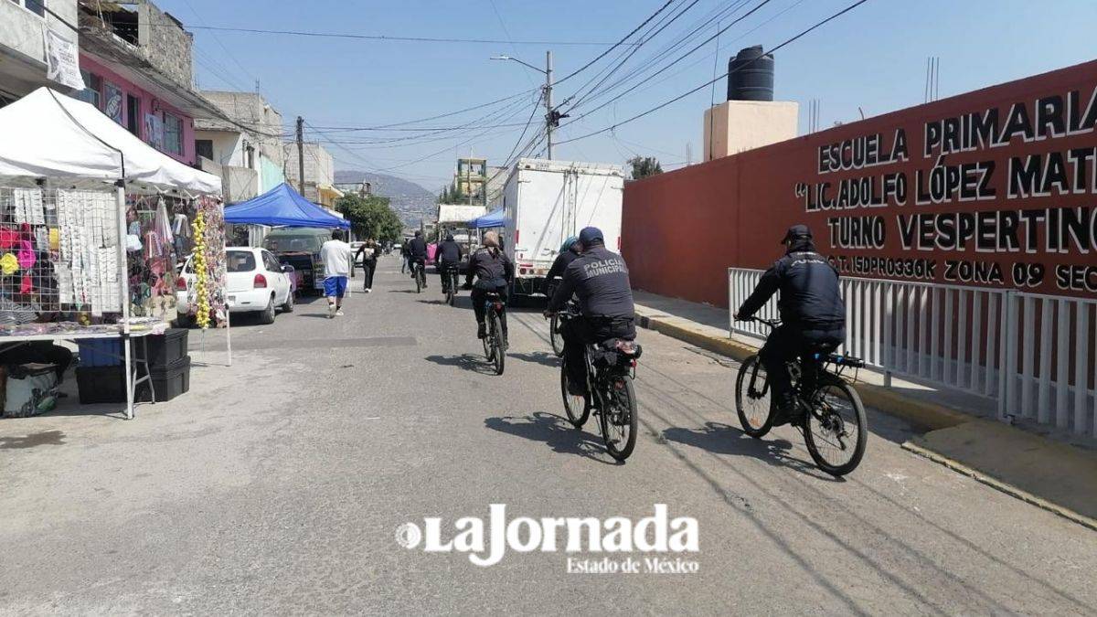 Policías en bicicleta, así patrullarán las calles en Los Reyes La Paz