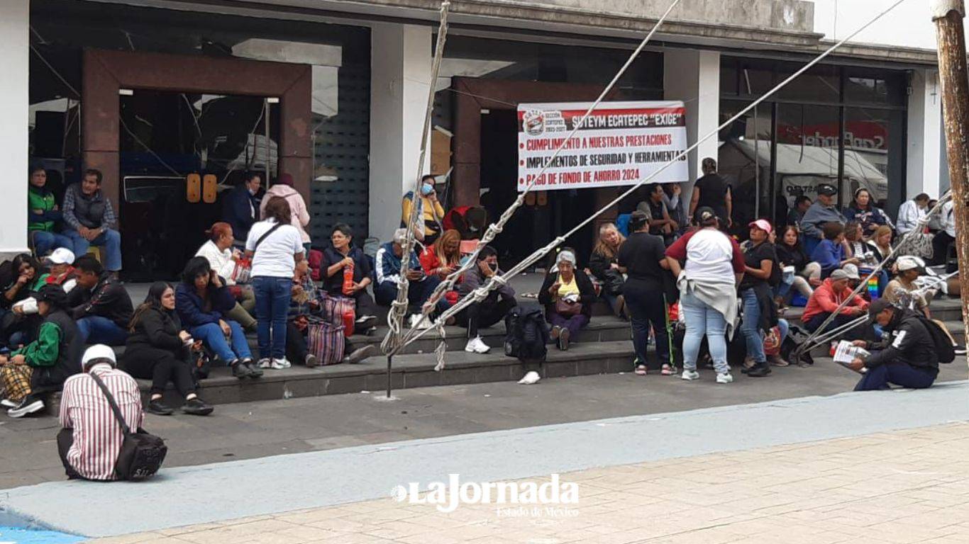 Trabajadores del SUTEYM de Ecatepec mantienen paro de actividades