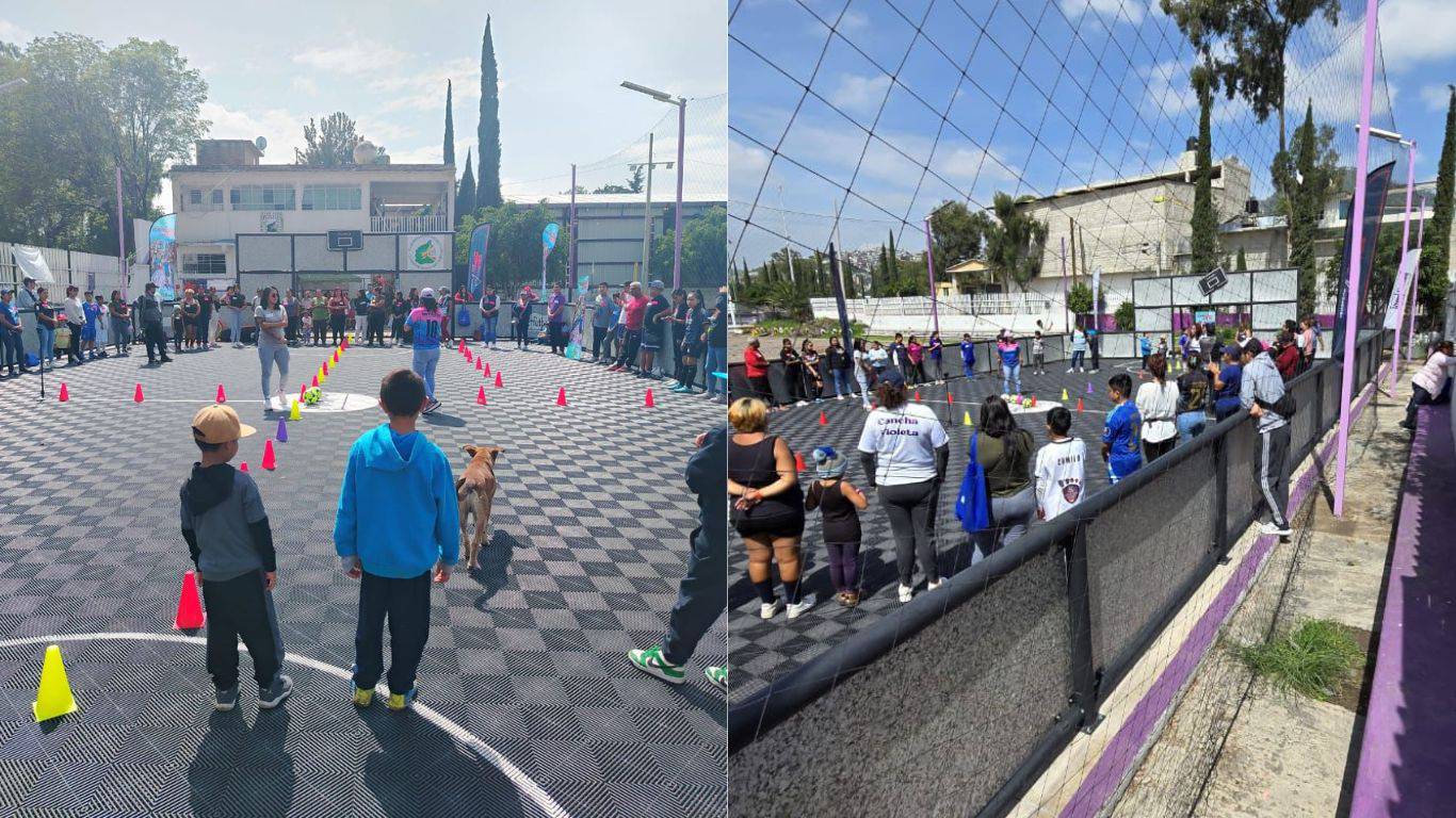 Ecatepec: Crean Cancha Violeta como un espacio deportivo libre de violencia