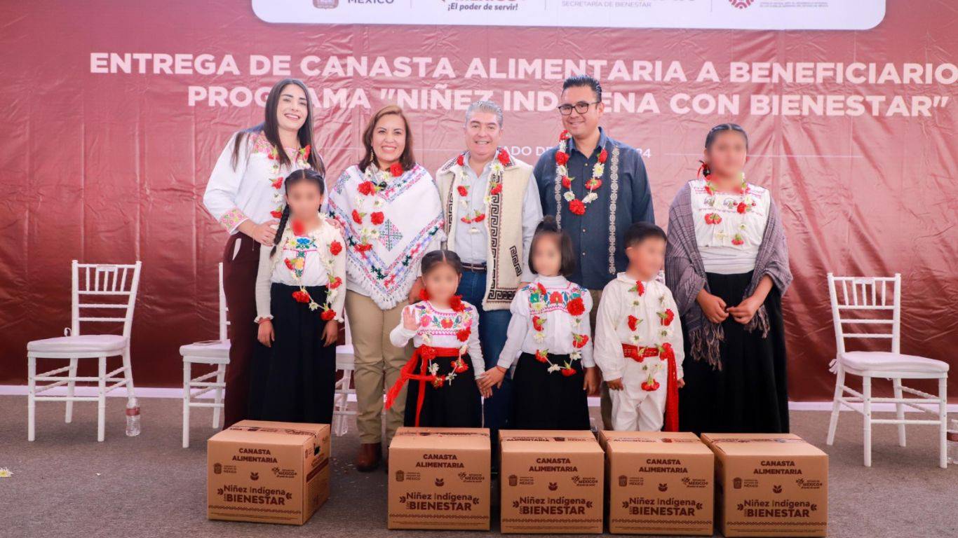 GEM entrega canastas alimentarias a niños indígenas