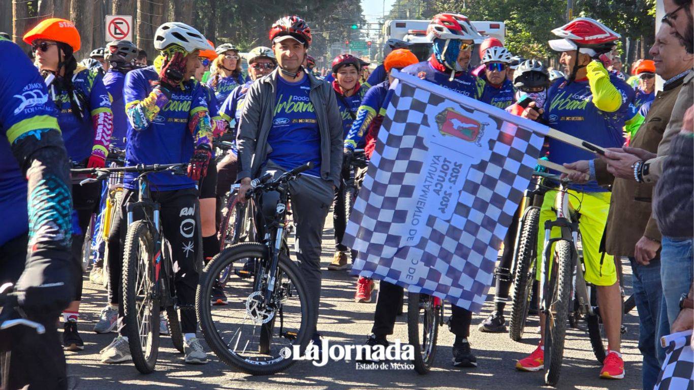 Toluca cierra con más de 300 ciclistas en la Rodada Urbana