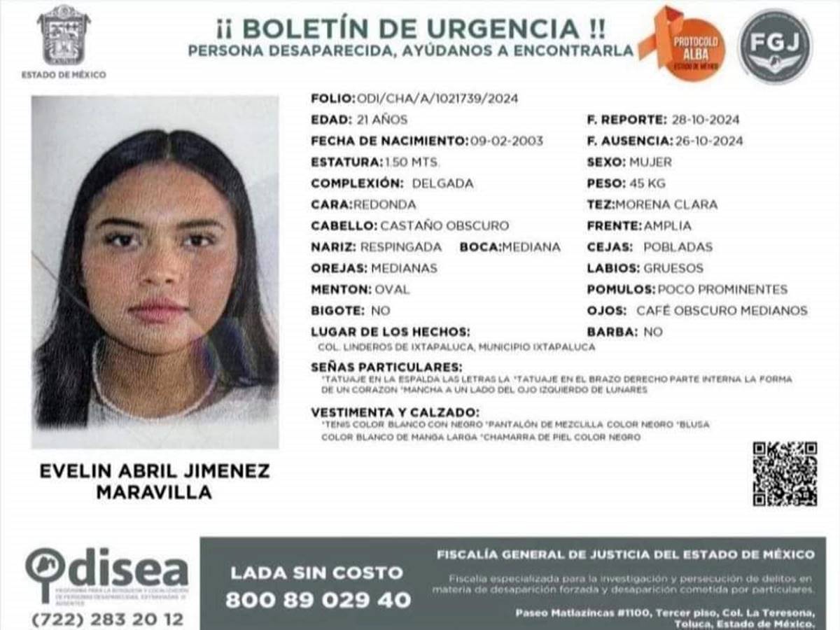 Sospechoso de la desaparición de Abril Evelin ya fue vinculado a proceso